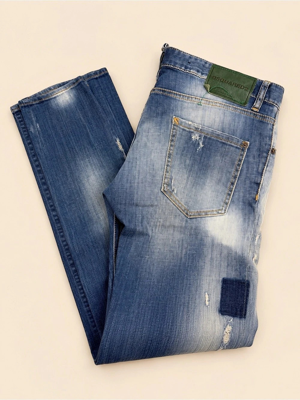 DSQUARED2 Men’s Distressed Blue Jeans Size 50 Made in Italy S74LB0249